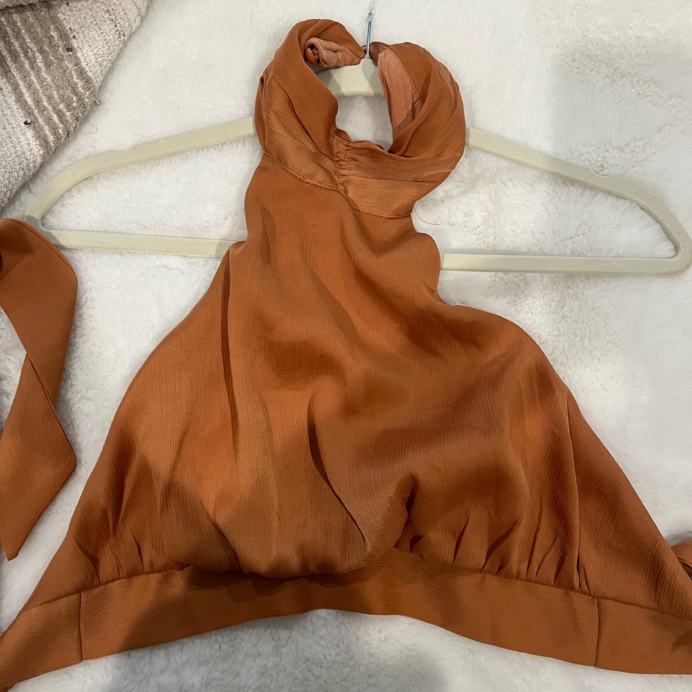 Princess Polly Rust Crop Top